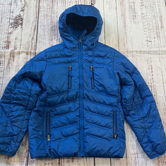 Marmot Other - Marmot Boys Royal Blue Puffer Down Jacket Coat 700 Fill Large